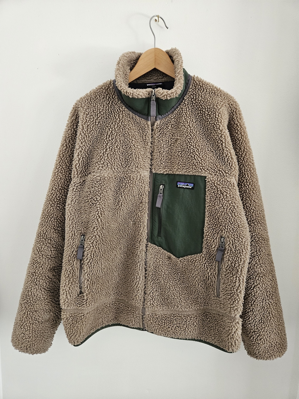 Vintage Patagonia Brown Sherpa Fleece Jacket Extra Large Full Zip